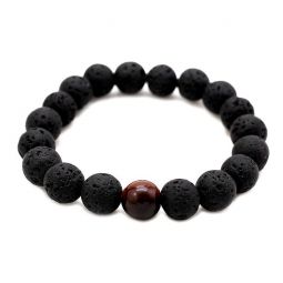 LRB Lava Stone Tiger Eye Bracelet